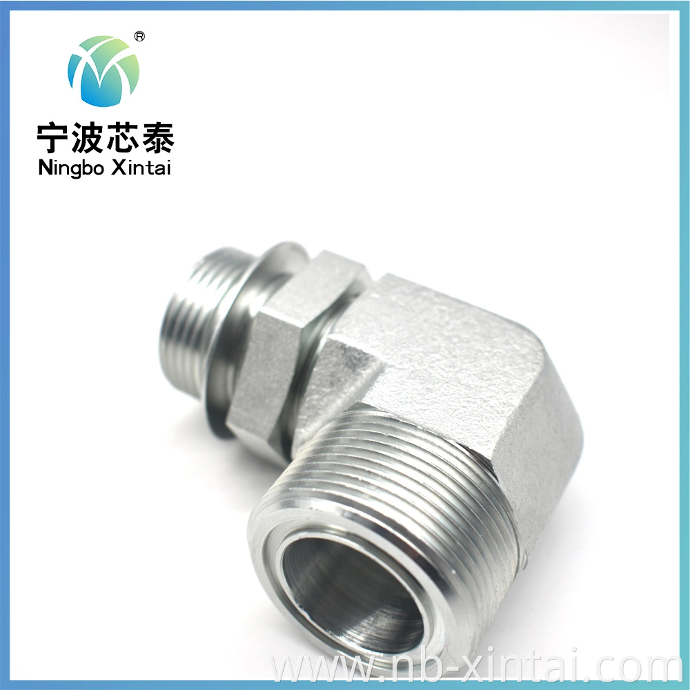 OEM ODM Factory Good Quality 90 Degree Elbow Bsp Male 60 Degree Seat / Bsp Male O-Ring Adjustable Stud End Adapter One Piece Fitting